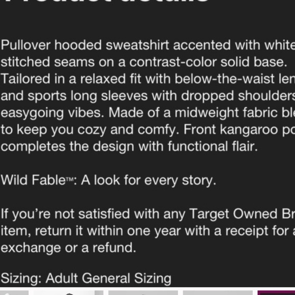 NWT Wild Fable Black Hoodie - Picture 4 of 11